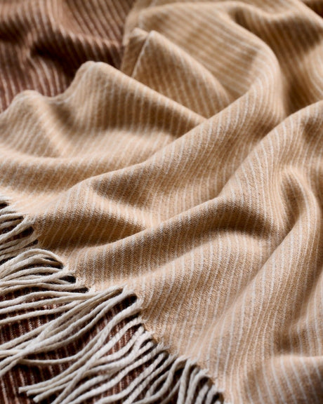 Ombre Camel Cashmere Blend Throw