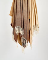 Ombre Camel Cashmere Blend Throw