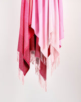 Ombre Rose Cashmere Blend Throw