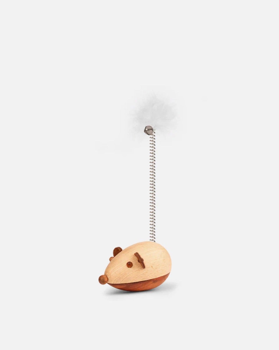 Wooden Mouse Cat Toy