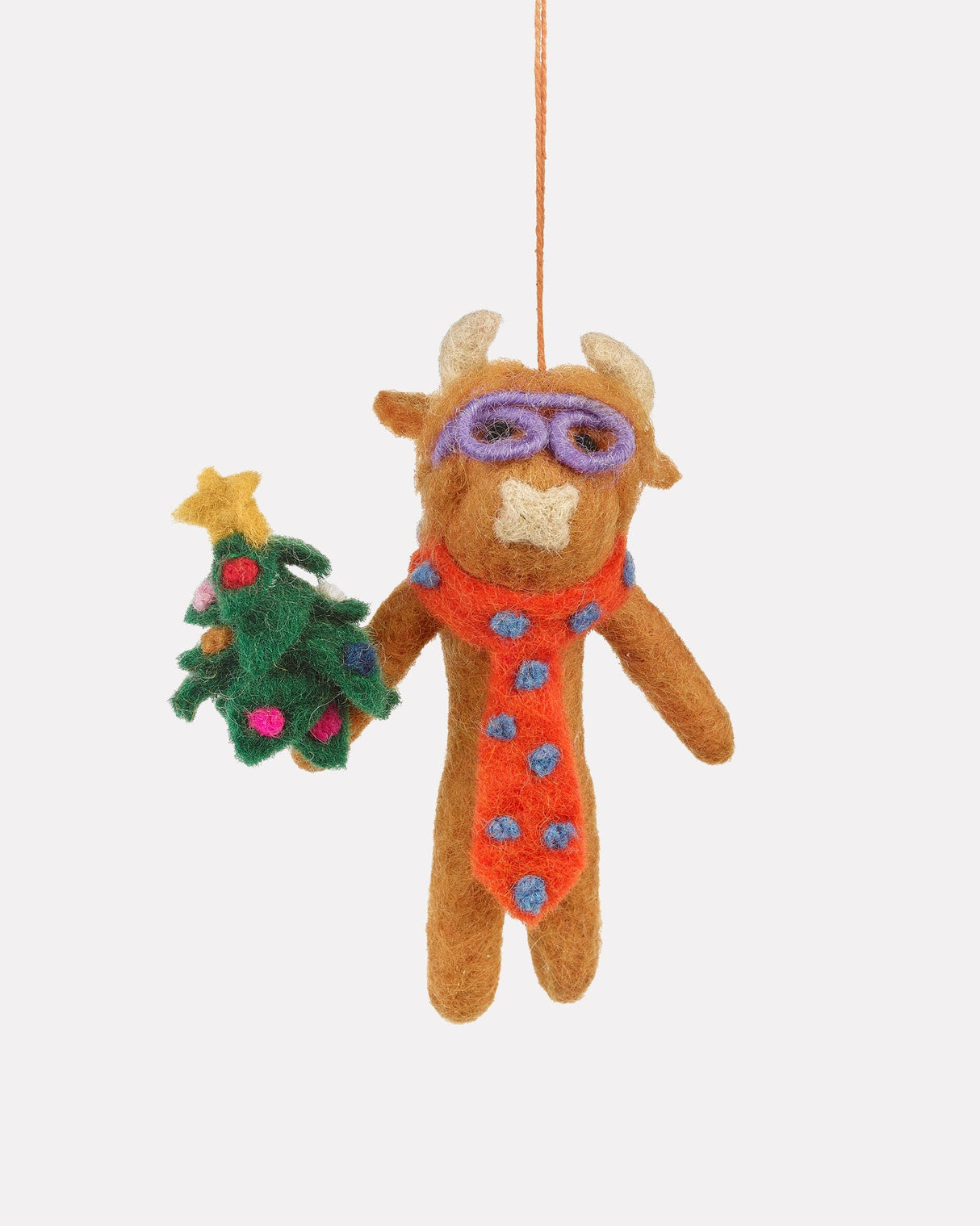 Handmade-Felt-Curtis-Christmas-Cow-Tree-Decoration