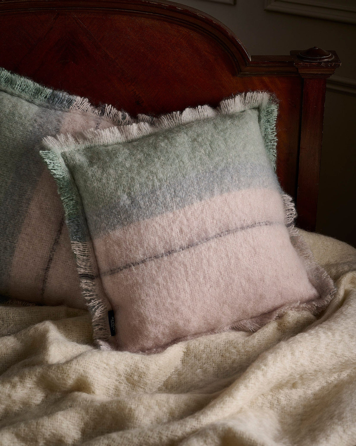 Celadon Contemporary Mohair Cushion
