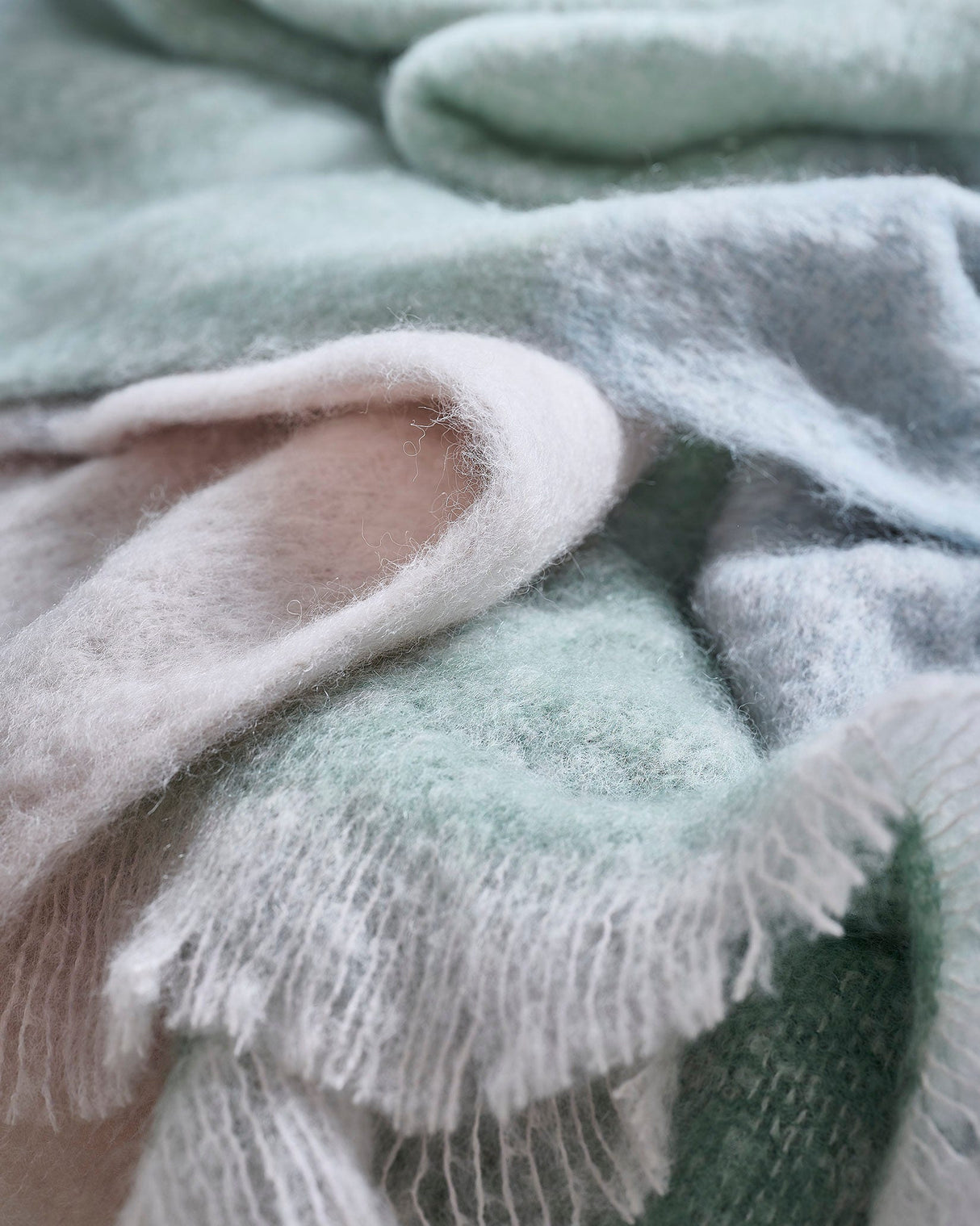 Celadon Contemporary Mohair Throw