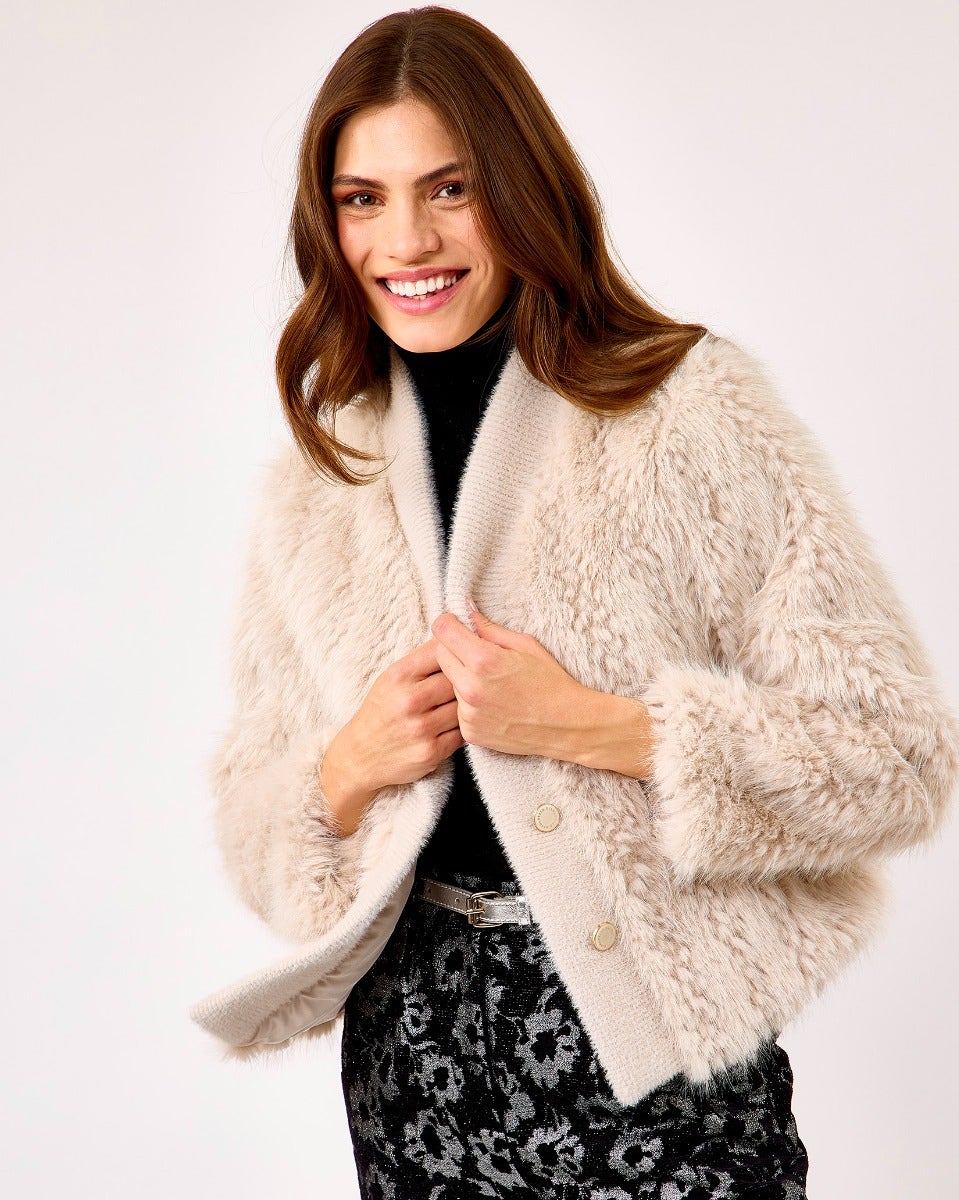 Birch Chaimae Short Faux Fur Jacket