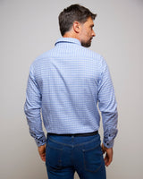 Blue 100% Cotton Warm Winter Shirt