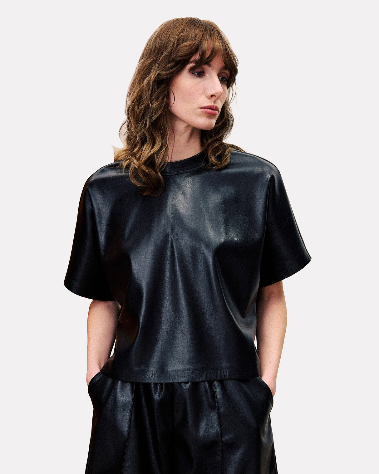 Black-Bazin-Faux-Leather-Boxy-Top