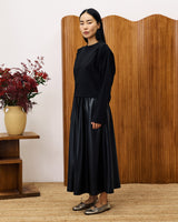 Black-Bourdin-Faux-Leather-Full-Skirt