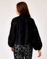 Black Estefan Puff Sleeve Blouse