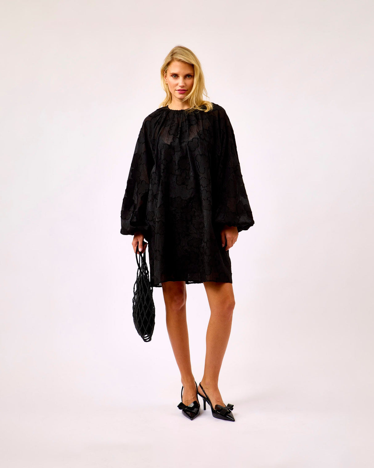 Black-Mina-Puff-Sleeve-Dress