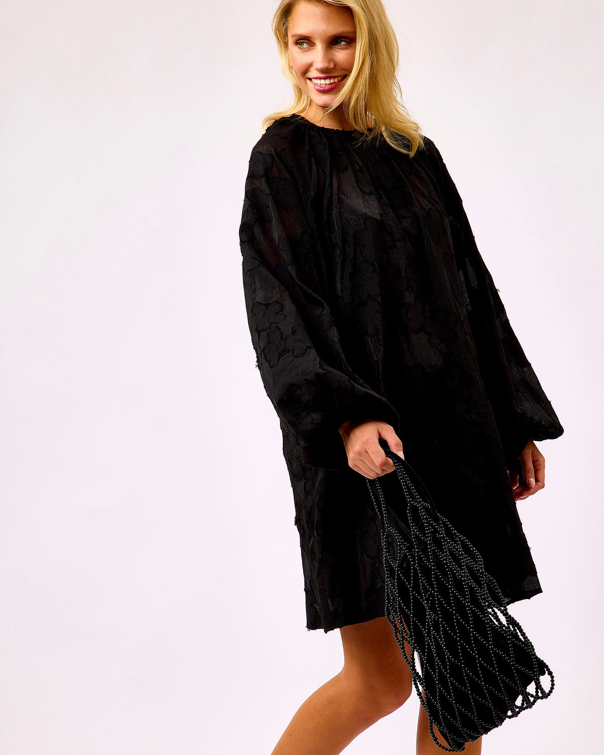 Black-Mina-Puff-Sleeve-Dress