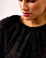 Black Mina Puff Sleeve Dress