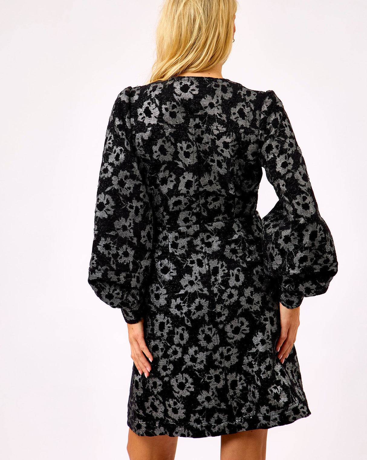 Black Brooks Floral Print Dress