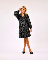 Black Brooks Floral Print Dress