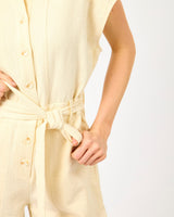Cream Celestia Cotton Jumpsuit