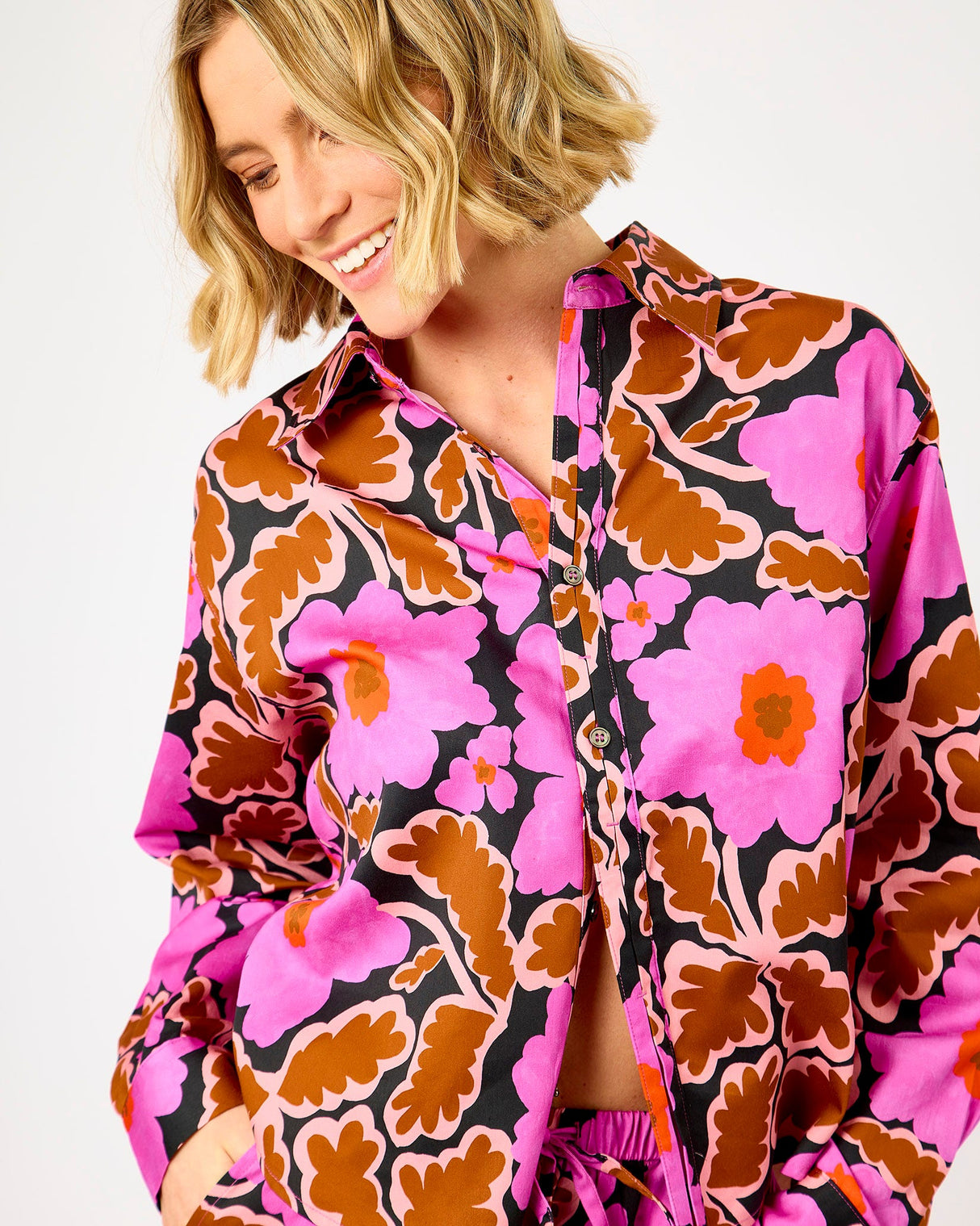 Vitoria Print Sailor Back Tie Detail Shirt