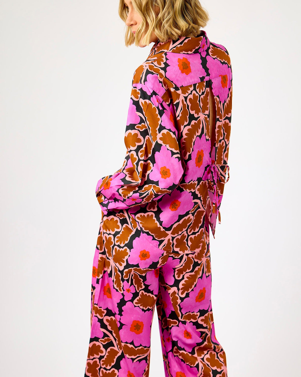 Vitoria Print Lotus Wide Leg Pants