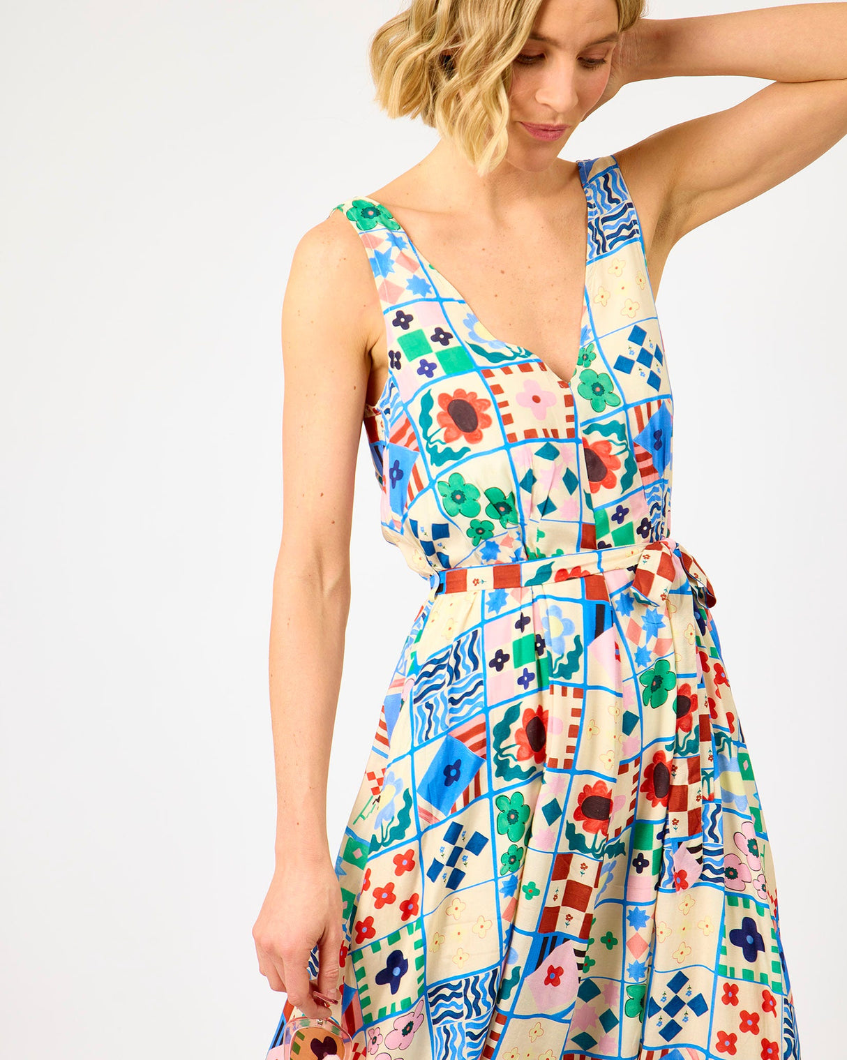 Mix & Match Print Consordia Sleeveless Dress
