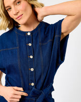 Navy Blue Ludwigia Denim Jumpsuit