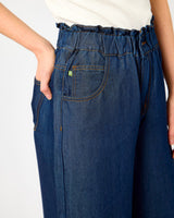 Navy Blue Lusitania Wide Leg Pants