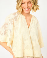 Cream Maresias Floral Lace Top