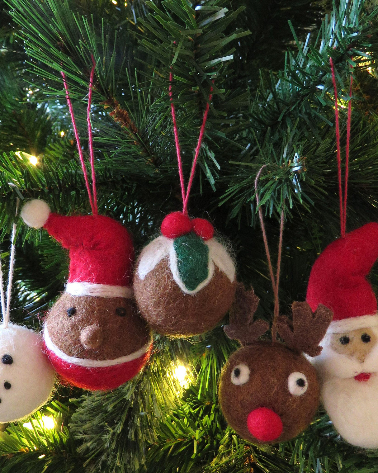 Handmade-Felt-Character-Christmas-Tree-Baubles-Pack-of-5