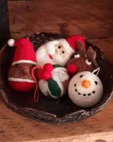 Handmade Felt Character Christmas Tree Baubles - Pack of 5