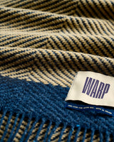 Navy Chevron Tweed Donegal Wool & Mohair Scarf