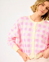 Pink-Check-Padina-Cardigan