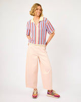 Violet Multicolour Stripe Missy Open Knit Top