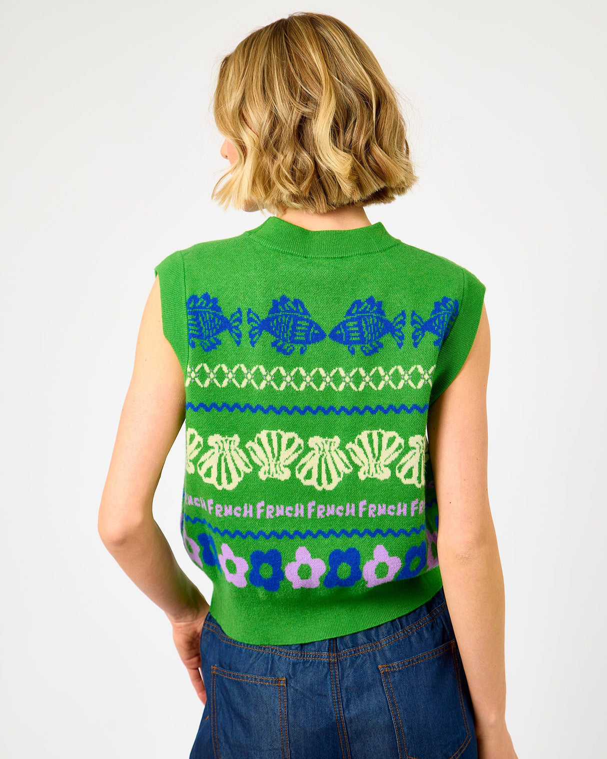 Green Johanne Sleeveless Sweater