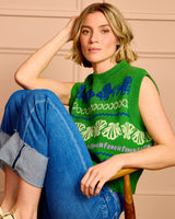 Green Johanne Sleeveless Sweater