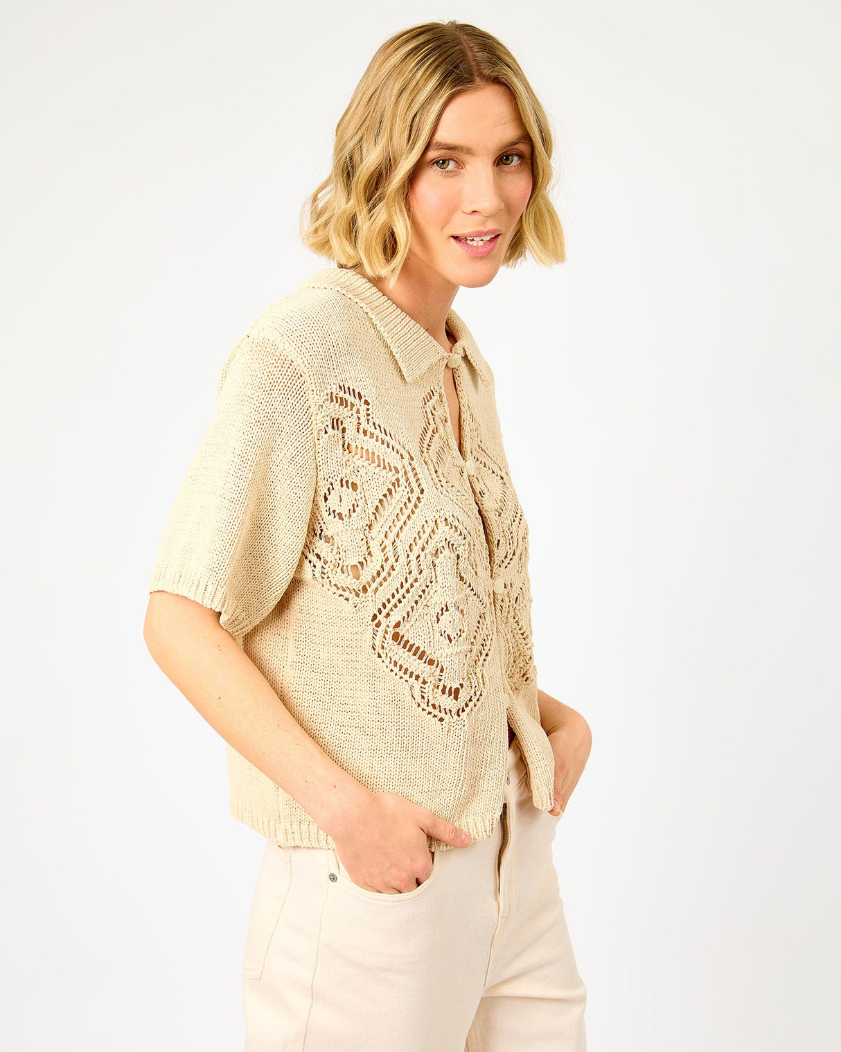 Cream-Fraseria-Open-Knit-Detail-Cardigan