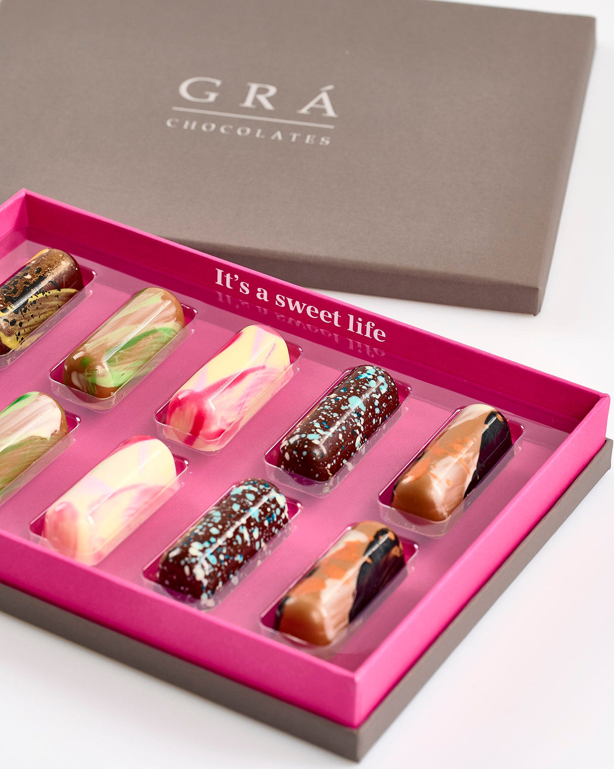 Grá Chocolates The Original 10 Piece Hand-Painted Chocolates