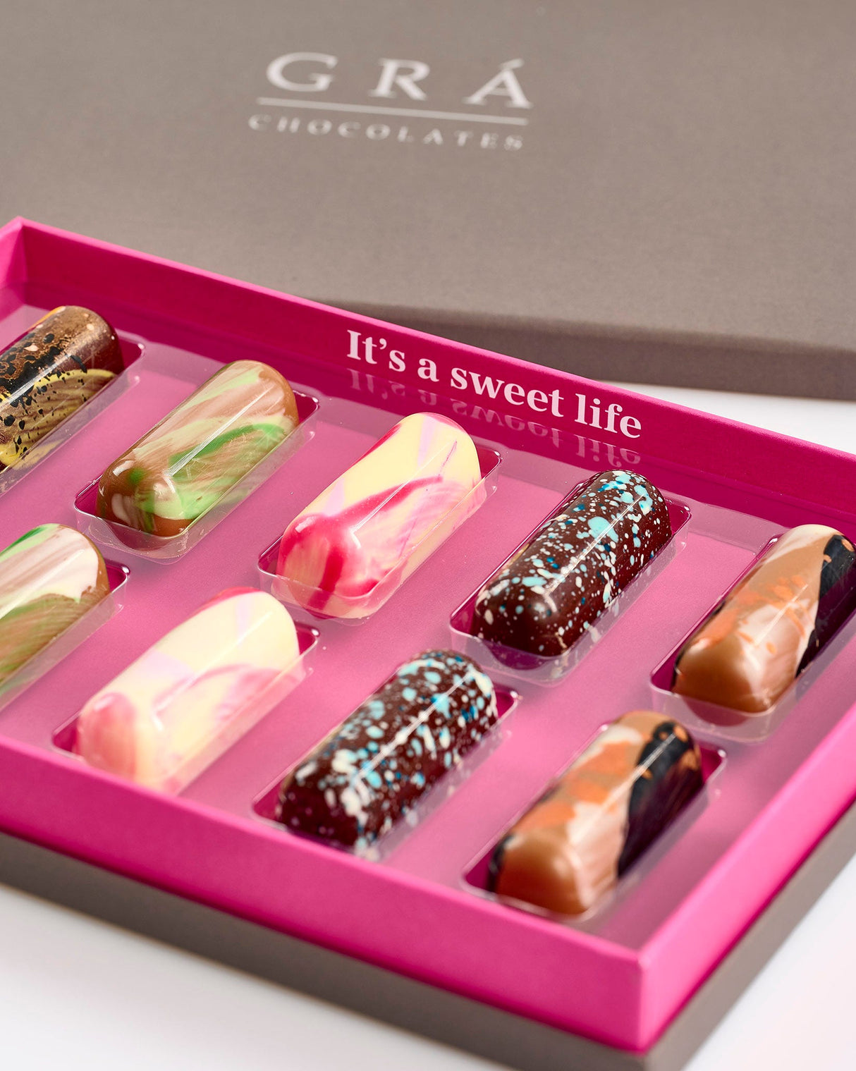 Grá Chocolates The Original 10 Piece Hand-Painted Chocolates