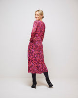 Jazzy Pink Natalia Mesh Wrap Dress