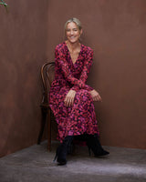 Jazzy Pink Natalia Mesh Wrap Dress