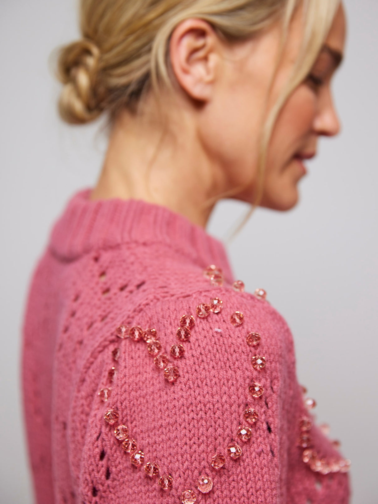Dirty Pink Diana Beaded Pullover