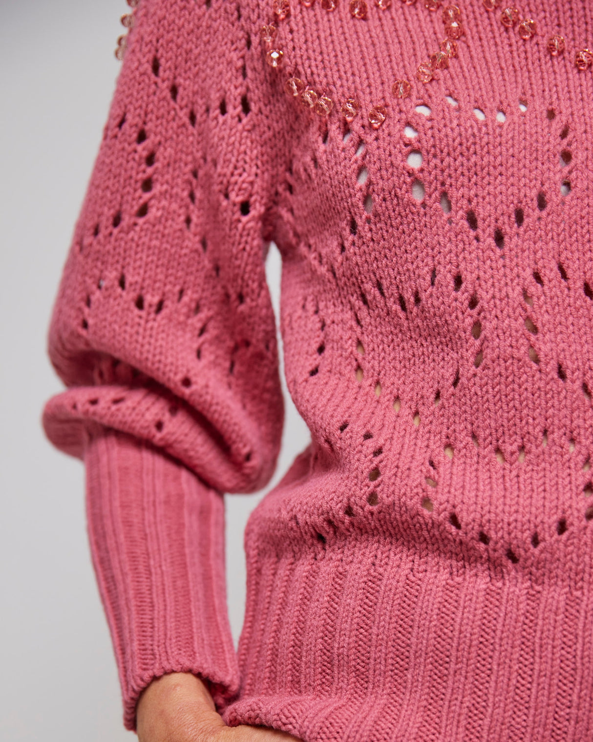 Dirty Pink Diana Beaded Pullover