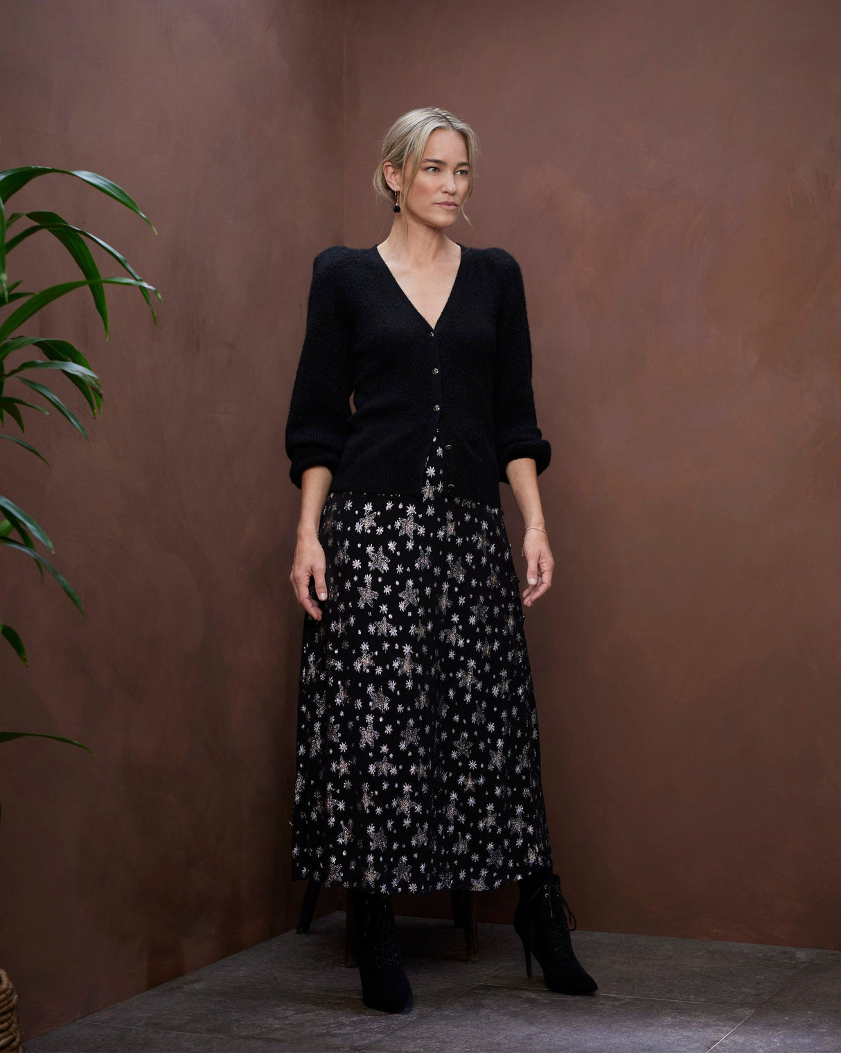 Black & Silver Lydia Indie Skirt