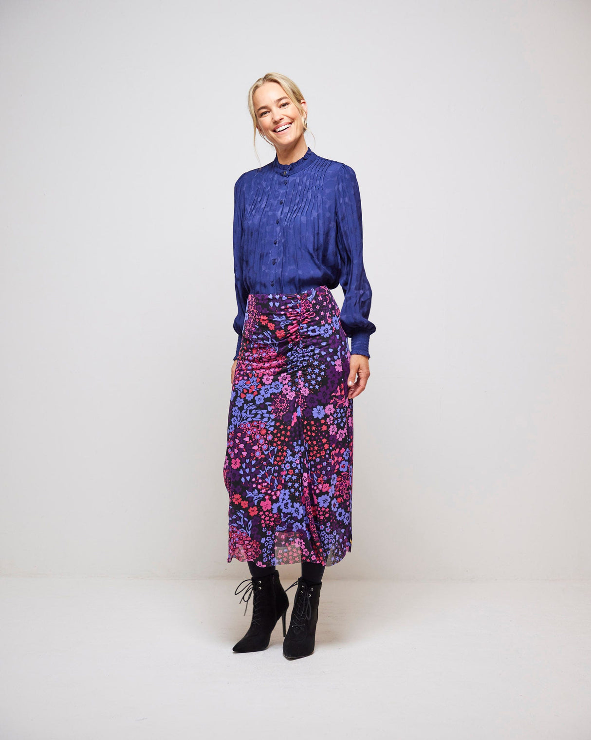 Navy Lucky Blouse