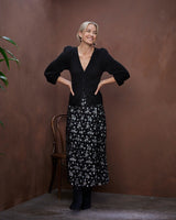Black Sally V-Neck Cardigan