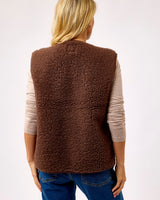 Choco Martini Textured Merino Wool Pepitko Vest