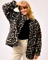 Leopard Textured Merino Wool Nordeen Jacket