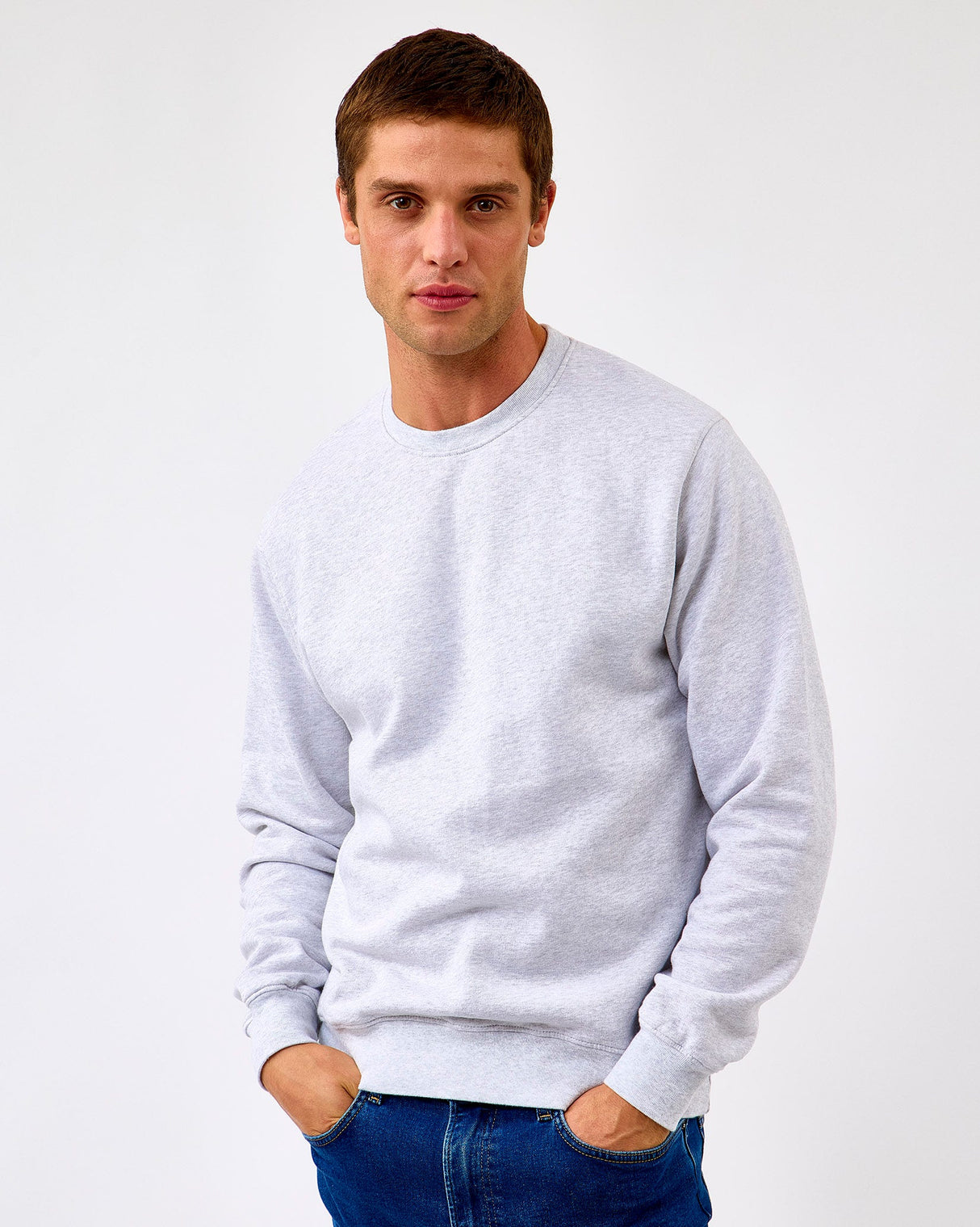 Snow-Melange-Classic-Crewneck-Sweatshirt