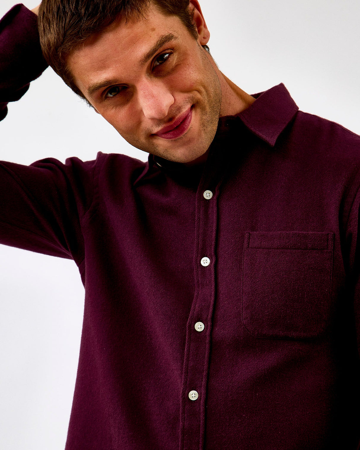 Oxblood Red Flannel Shirt