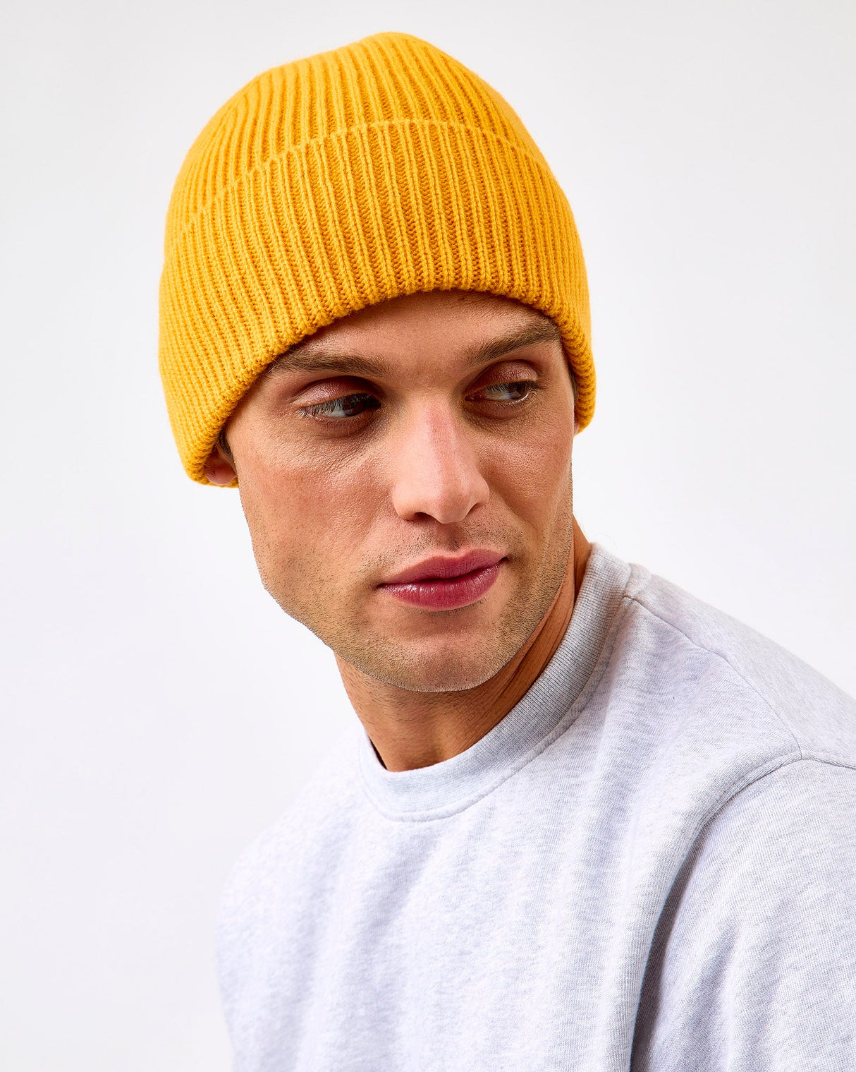 Burned-Yellow-Merino-Wool-Beanie