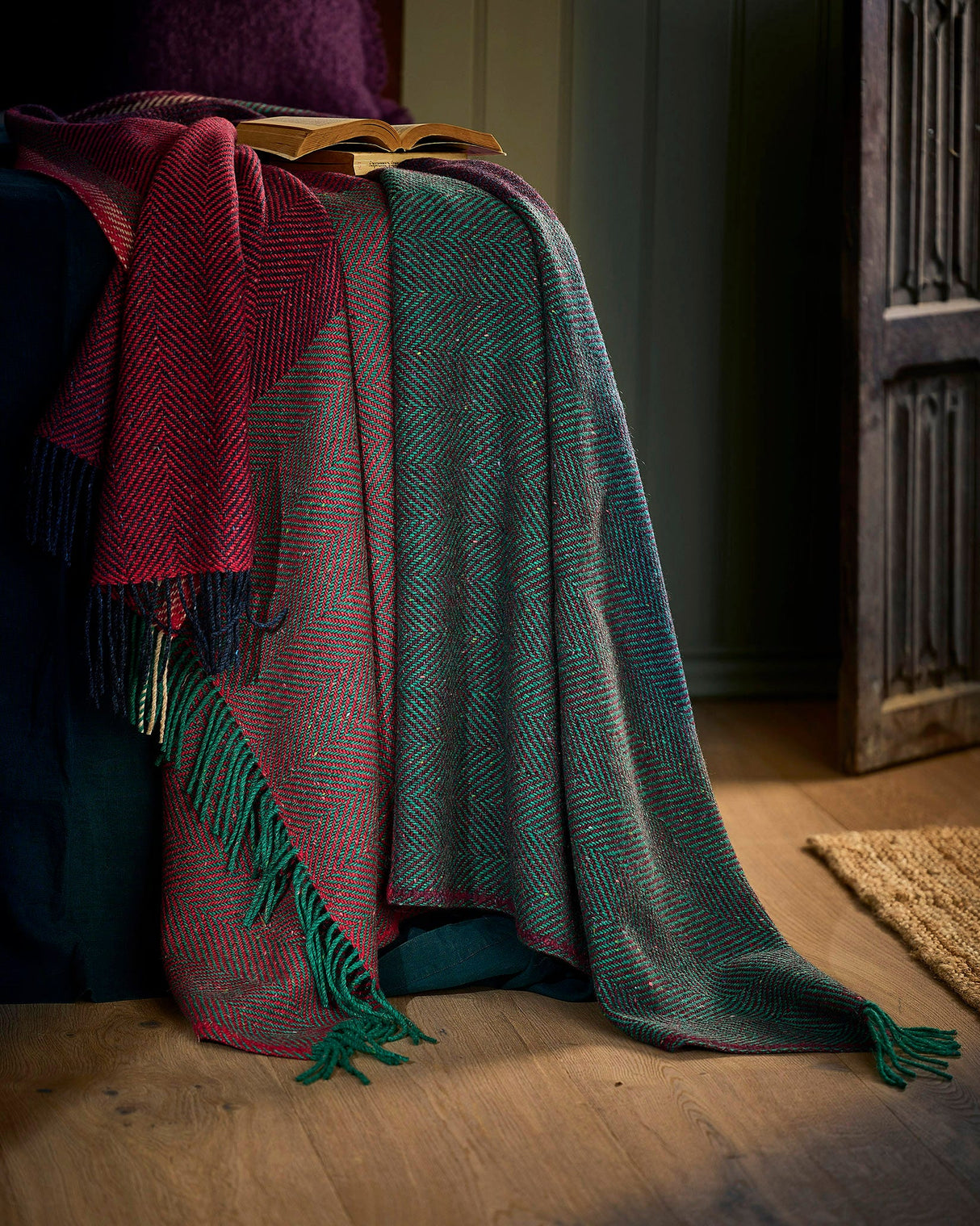 Contemporary Mohair Tweed Throw
