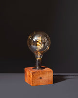 Ancient Irish Yew Wood Dromod Table Lamp