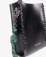 Black Essence Stitch Calf Leather Bag