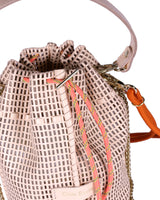 Peach Leather Bibi Bucket Bag